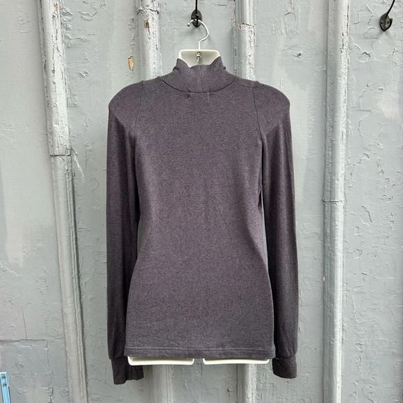 Allison Wonderland Pillar Grey Sleeve Detail Modal Turtleneck, size 6 - Picture 2 of 9